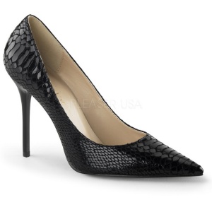 Black Leather 10 cm CLASSIQUE-20SP Women Pumps Shoes Stiletto Heels