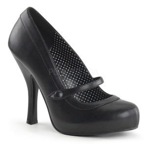 Black Matte 12 cm retro vintage CUTIEPIE-02 mary jane pumps with hidden platform