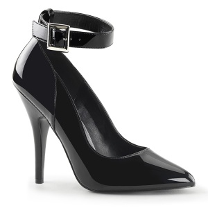 Black pumps 13 cm SEDUCE-431 ankle strap high heels pumps