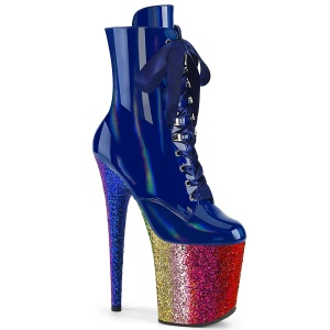 Blue glitter 20 cm FLAMINGO-1020HG Exotic stripper ankle boots