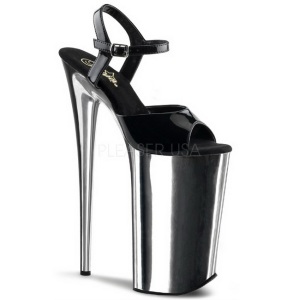 Chrome 25,5 cm BEYOND-009 extrem platform high heels shoes