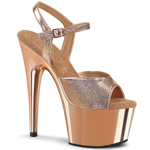 Gold chrome platform 18 cm ADORE-709 pleaser high heels shoes