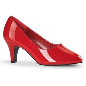 Red Shiny 8 cm DIVINE-420W High Heel Pumps for Men