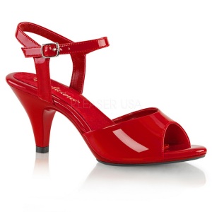 Red Varnish 8 cm BELLE-309 Womens High Heel Sandals