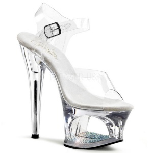 Transparent 18 cm Pleaser MOON-708DM High Heels Platform