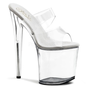 Transparent 20 cm Pleaser FLAMINGO-802 Platform High Heel Mules