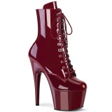 ADORE-1020 18 cm pleaser high heels ankle boots burgundy