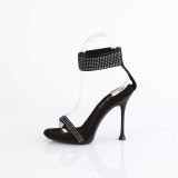 Black 11,5 cm CUPID-440 ankle straps stiletto heels sandals