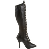 Black 13 cm SEDUCE-2024 High Heeled Lace Up Boots