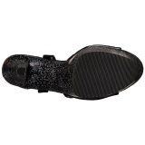 Black 18 cm SKY-309MG High Heels Glitter Platform