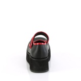 Black 6 cm SPRITE-01 emo platform maryjane shoes with buckles