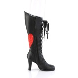 Black 9,5 cm GLAM-243 DemoniaCult high heeled lace up boots