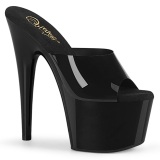 Black Jelly-Like 18 cm ADORE-701N Exotic stripper high heel mules