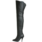 Black Leather 10,5 cm LEGEND-8868 overknee high heel boots