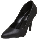 Black Leatherette 10 cm VANITY-420 Pumps High Heels for Men