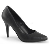 Black Leatherette 10 cm VANITY-420 pointed toe pumps high heels