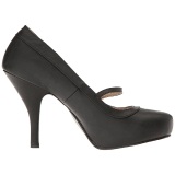 Black Leatherette 11,5 cm PINUP-01 big size pumps shoes