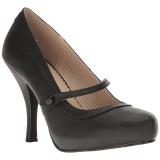 Black Leatherette 11,5 cm PINUP-01 big size pumps shoes