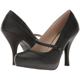 Black Leatherette 11,5 cm PINUP-01 big size pumps shoes