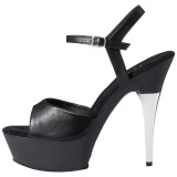 Black Leatherette 15 cm CAPTIVA-609 High Heels Platform