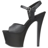 Black Leatherette 18 cm Pleaser SKY-309 High Heels Platform