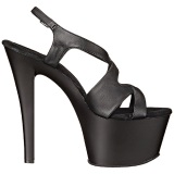 Black Leatherette 18 cm Pleaser SKY-330 High Heels Platform