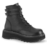 Black Leatherette 3 cm LILITH-152 demoniacult ankle boots platform