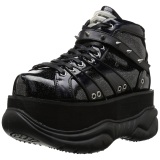 Black Leatherette 7,5 cm NEPTUNE-100 Platform Mens Gothic Shoes