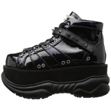 Black Leatherette 7,5 cm NEPTUNE-100 Platform Mens Gothic Shoes