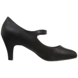 Black Leatherette 8 cm DIVINE-440 High Heel Pumps for Men