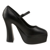 Black Matte 13 cm DOLLY-50 Mary Jane Platform Pumps