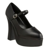 Black Matte 13 cm DOLLY-50 Mary Jane Platform Pumps