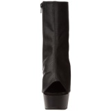 Black Matte 15 cm DELIGHT-1018 Platform Ankle Calf Boots