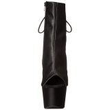 Black Matte 18 cm Pleaser ADORE-1018 Platform Ankle Calf Boots