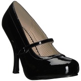 Black Patent 11,5 cm PINUP-01 big size pumps shoes