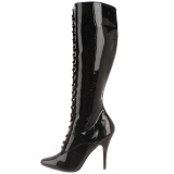 Black Patent 13 cm SEDUCE-2020 High Heeled Lace Up Boots