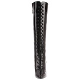 Black Patent 13 cm SEDUCE-2020 High Heeled Lace Up Boots