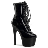 Black Patent 18 cm ADORE-1020 womens platform ankle boots