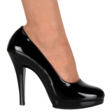 Black Shiny 11,5 cm FLAIR-480 Women pumps for men