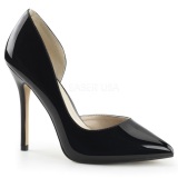 Black Shiny 13 cm AMUSE-22 Pumps High Heels for Men