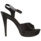 Black Shiny 13 cm COCKTAIL-509 Platform High Heeled Sandal