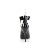 Black Shiny 13 cm SEDUCE-432 Stiletto Pumps for Men