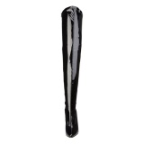 Black Shiny 15 cm DOMINA-3000 High Heeled Overknee Boots