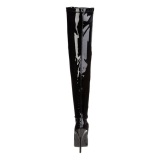 Black Shiny 15 cm DOMINA-3000 High Heeled Overknee Boots