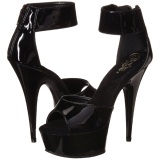 Black Shiny 15 cm Pleaser DELIGHT-670-3 High Heels Platform