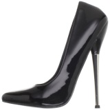 Black Shiny 16 cm DAGGER-01 Fetish Pumps Women Shoes