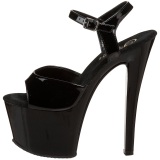 Black Shiny 18 cm Pleaser SKY-309 Platform High Heels Shoes