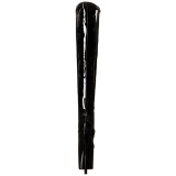 Black Shiny 20 cm PLEASER FLAMINGO-3000 Platform Over Knee Boots