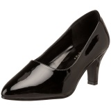 Black Shiny 8 cm DIVINE-420W High Heel Pumps for Men