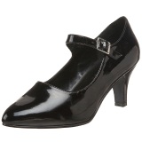 Black Shiny 8 cm DIVINE-440 High Heel Pumps for Men